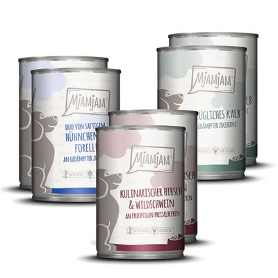 MjAMjAM indyk, kaczka, królik, kurczak, pstrąg adult 400 g × 6