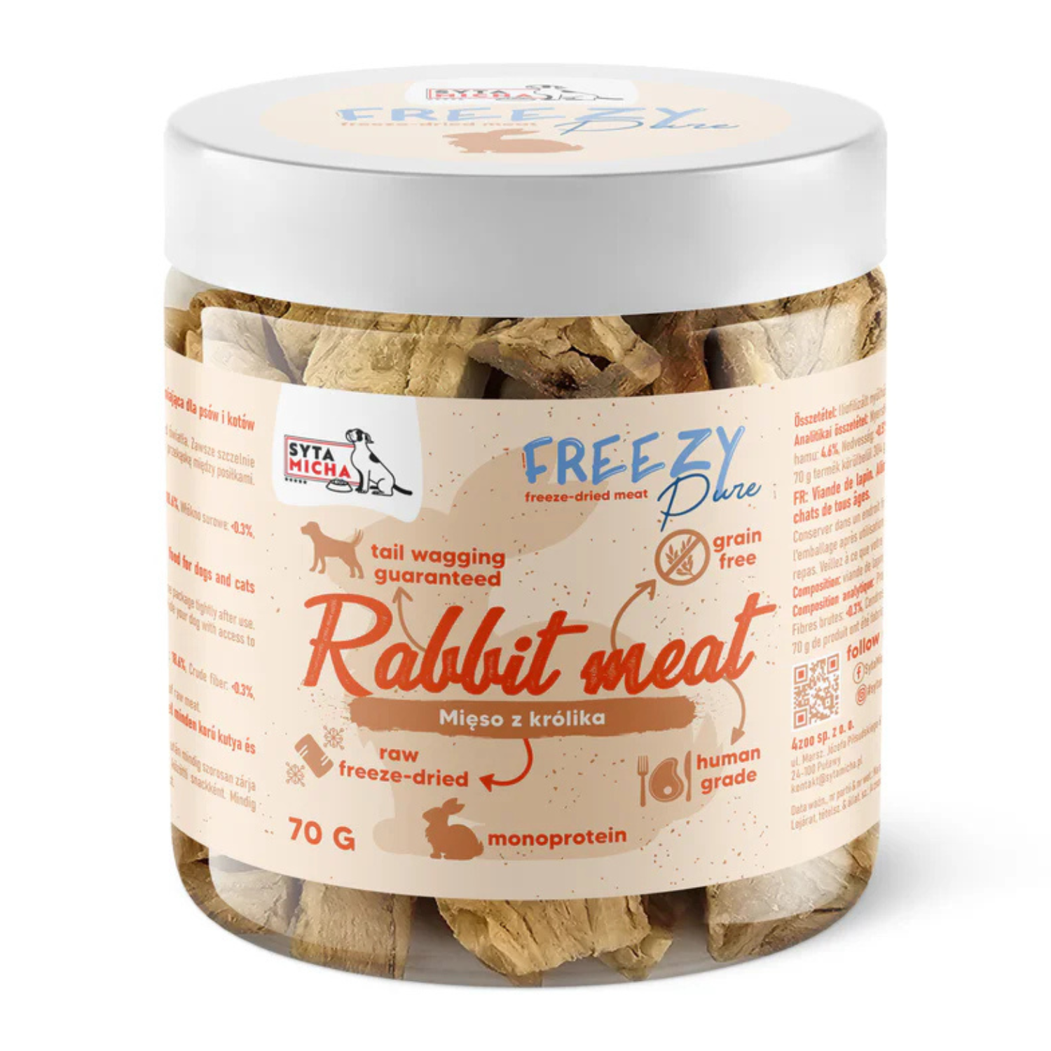 Syta Micha Freezy Pure królik 70 g