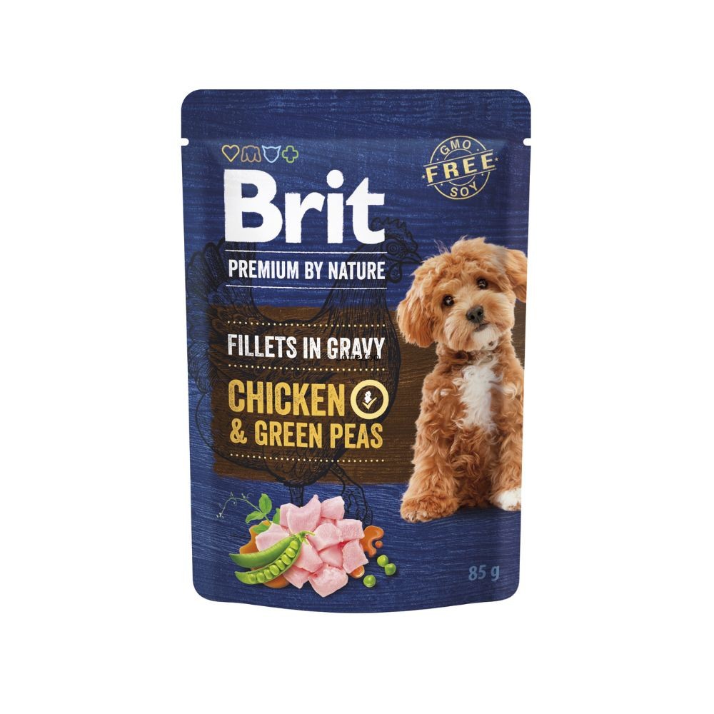 Brit By Nature kurczak, groszek adult 85 g