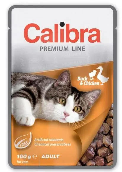 Calibra Premium Line kaczka, kurczak w sosie adult 100 g