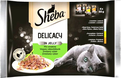 Sheba Delicacy mix smaków w galaretce adult 85 g × 4