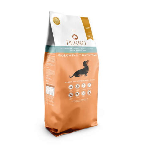 Perro wołowina z batatem adult małe rasy 3 kg