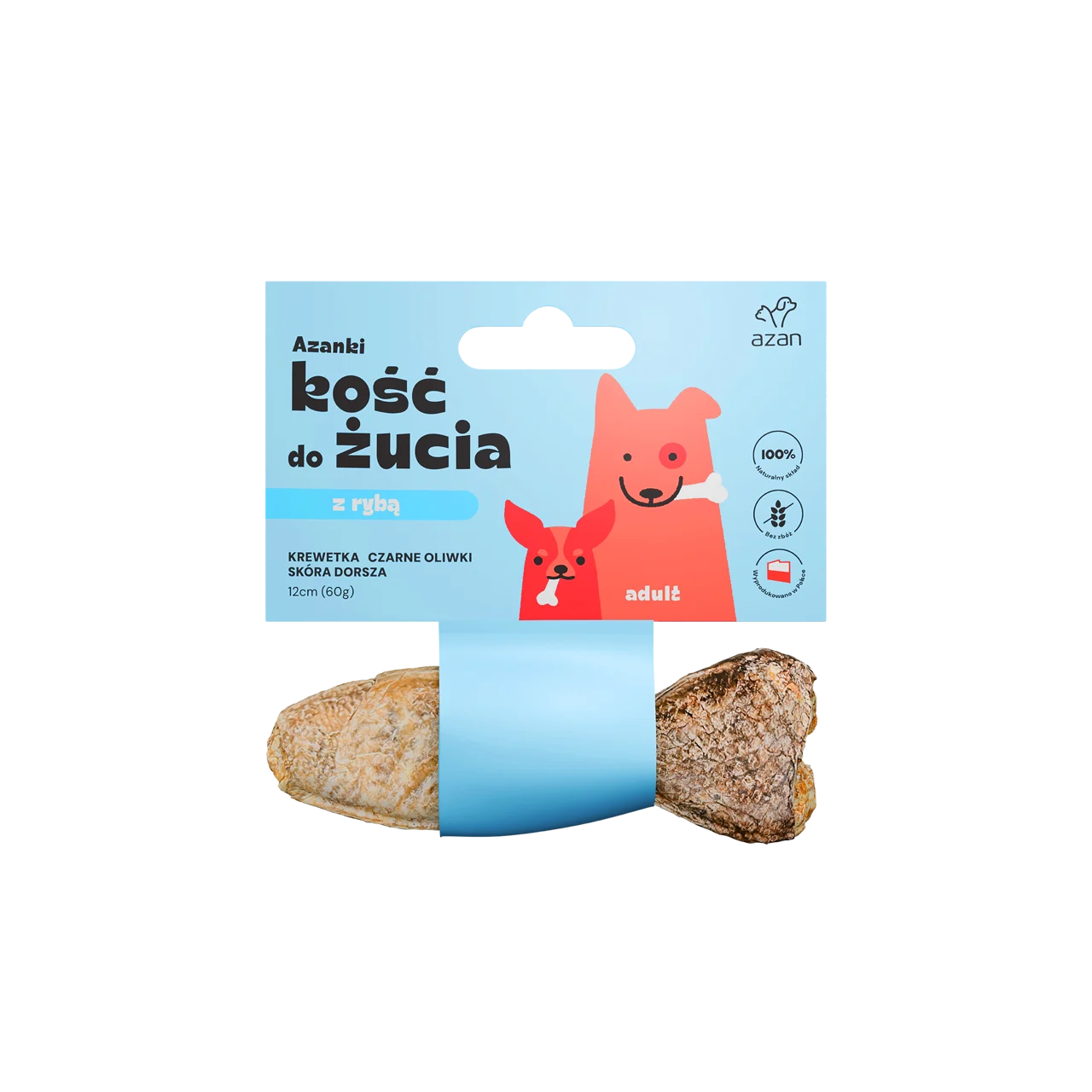 Azanki dorsz, krewetka adult 60 g