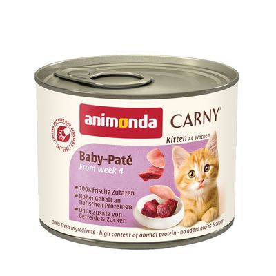 Animonda Carny drób, wołowina pasztet kitten 200 g × 12