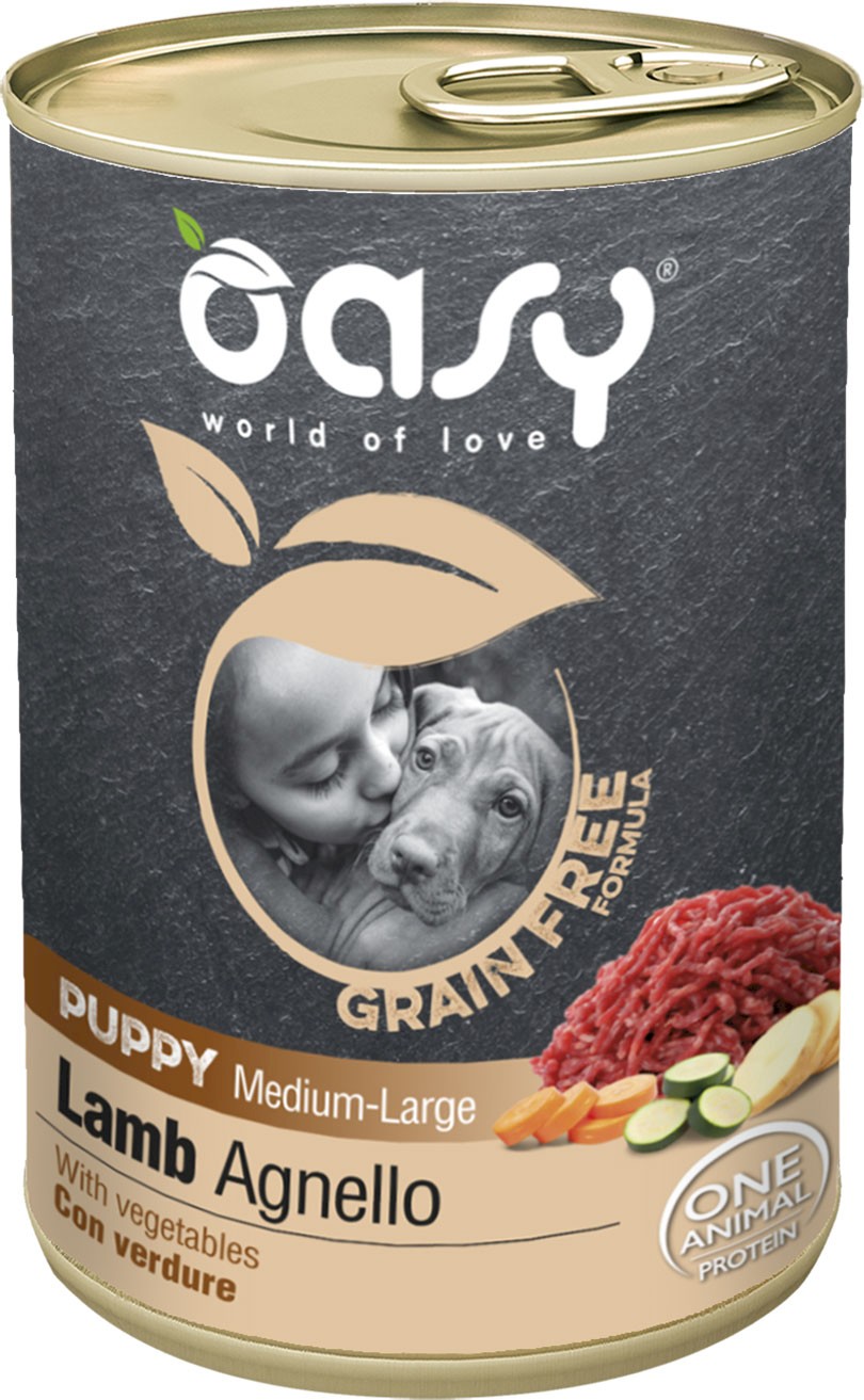 Oasy Grain Free jagnięcina puppy średnie i duże rasy 400 g