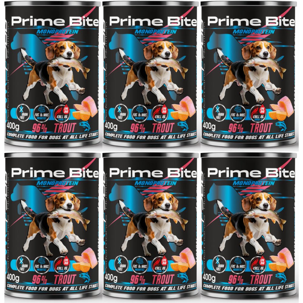 Game Dog Prime Bite pstrąg 400 g × 6