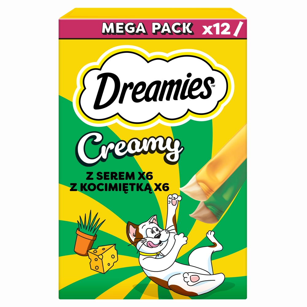 Dreamies Creamy ser, kocimiętka 120 g
