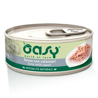 Oasy tuńczyk z kalmarami w galaretce adult 70 g