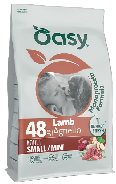 Oasy Monoprotein jagnięcina adult małe rasy 800 g