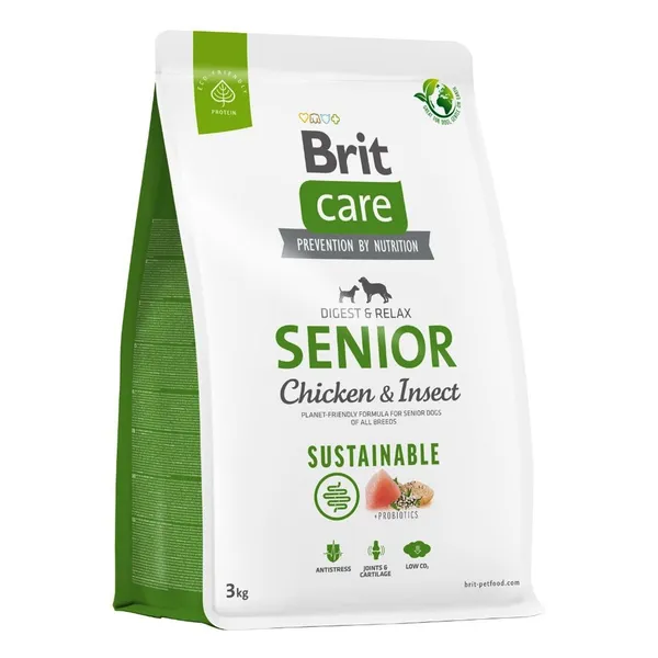 Brit Care Sustainable kurczak, owady senior 3 kg