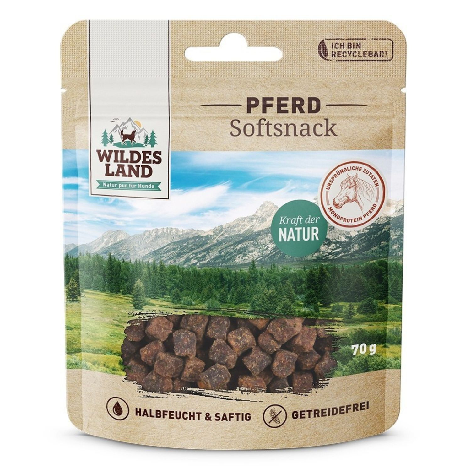 Wildes Land Softsnack konina 70 g