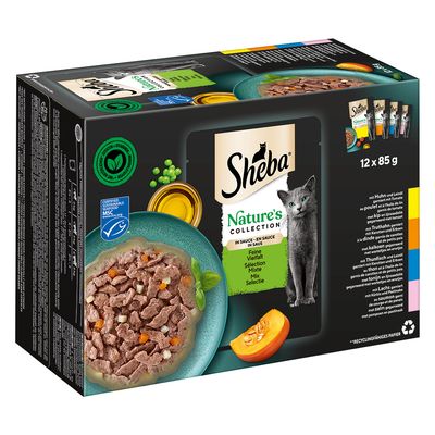 Sheba Nature's Collection mix smaków w sosie adult 85 g × 12