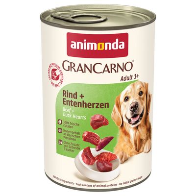Animonda GranCarno Original kaczka, wołowina 400 g × 12