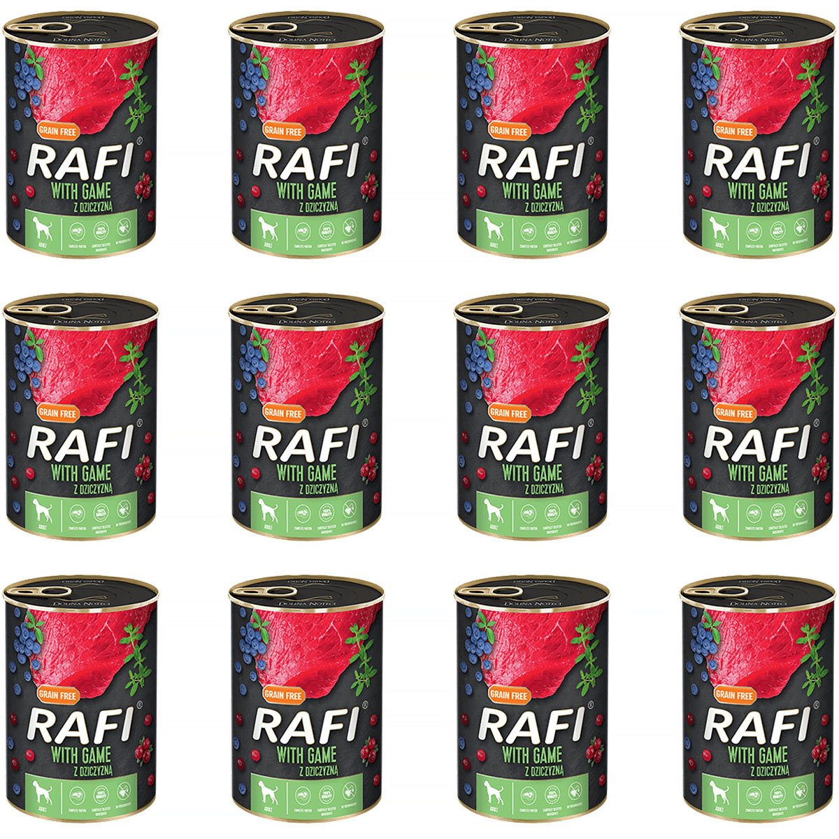 Rafi dziczyzna adult 400 g × 12