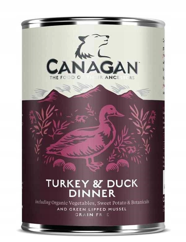 Canagan Turkey & Duck Dinner indyk, kaczka 400 g × 6