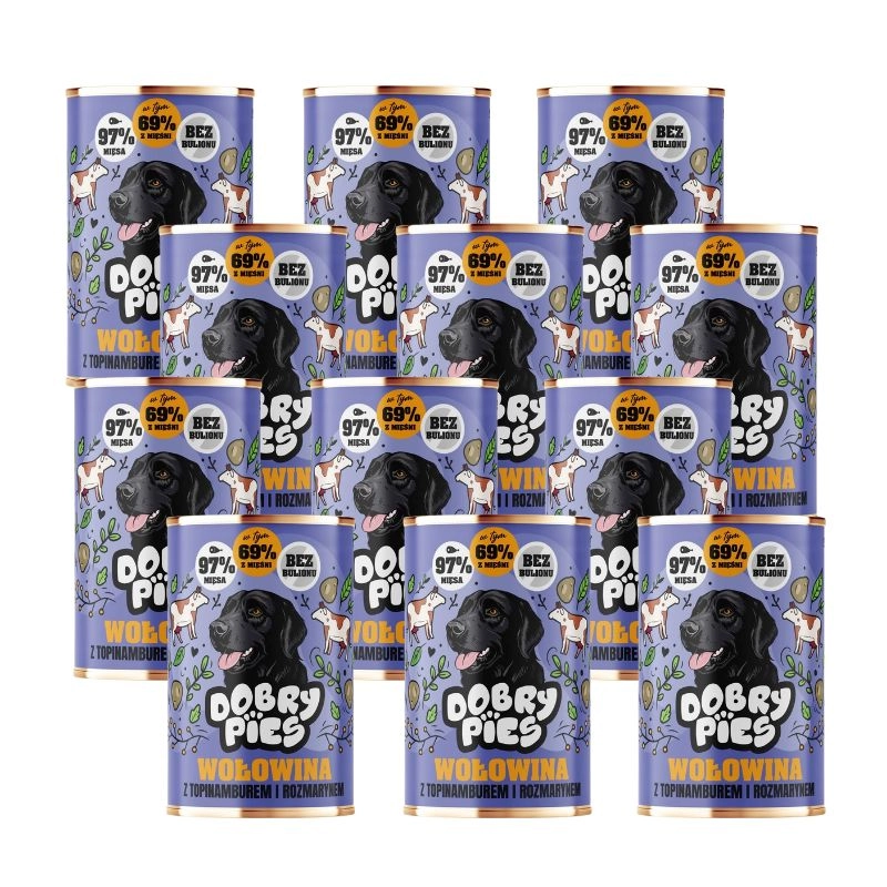 Dobry Pies wołowina adult 400 g × 12