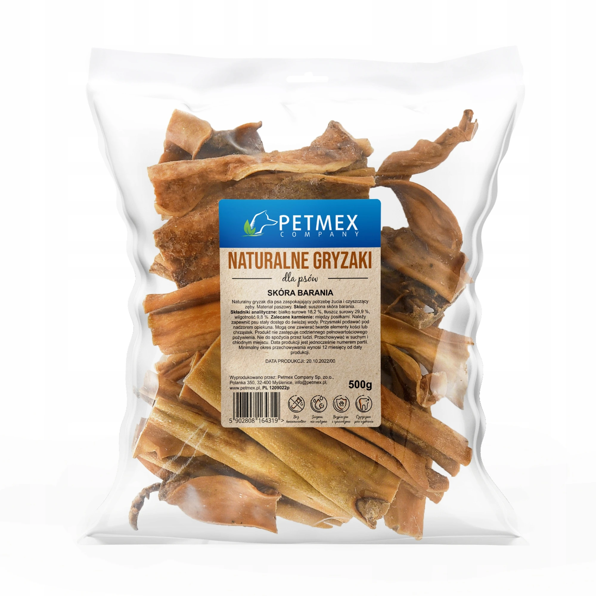 Petmex skóra barania 500 g