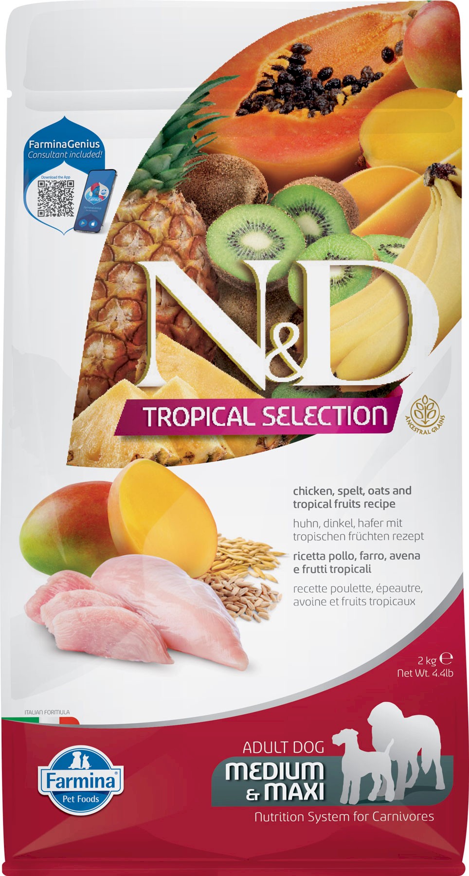 Farmina N&D Tropical Selection kurczak adult średnie rasy, duże rasy 2 kg