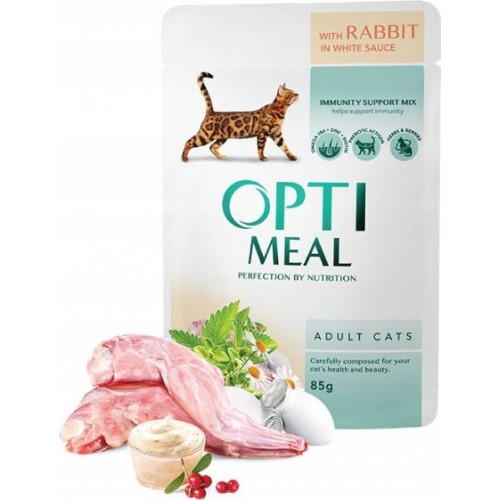 Optimeal królik w sosie adult 85 g