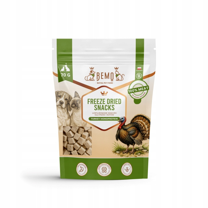 Bemo Freeze Dried Snacks indyk 70 g