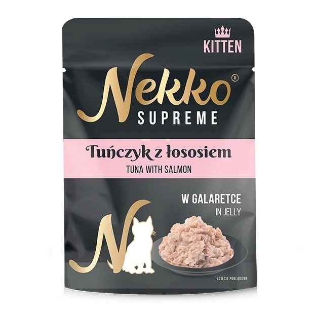 Nekko Supreme tuńczyk, łosoś w galaretce kitten 70 g