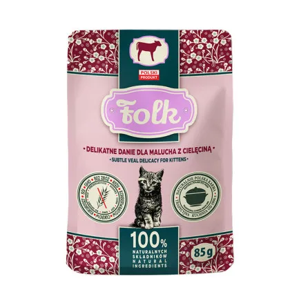 Folk Kitten Sensitive cielęcina kitten 85 g