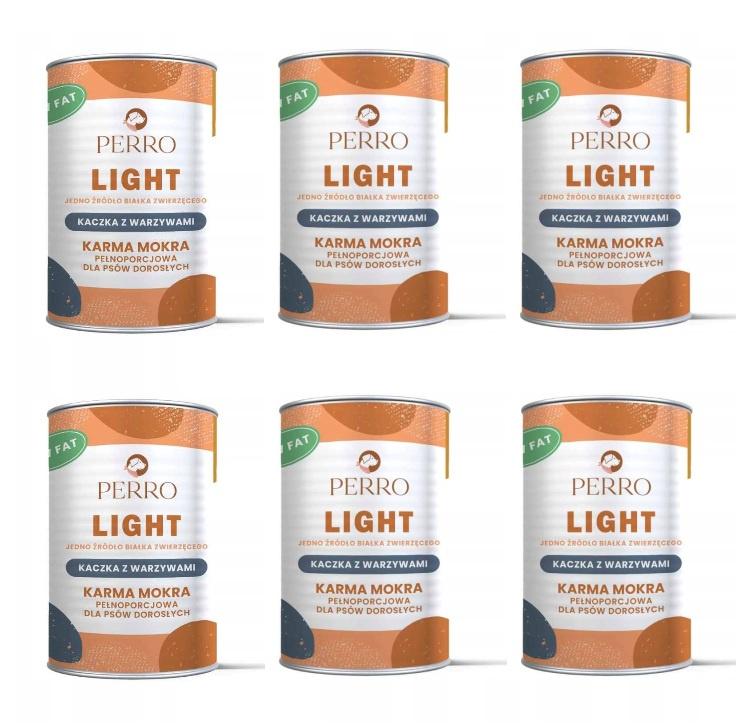 Perro Light kaczka z warzywami adult 400 g × 6