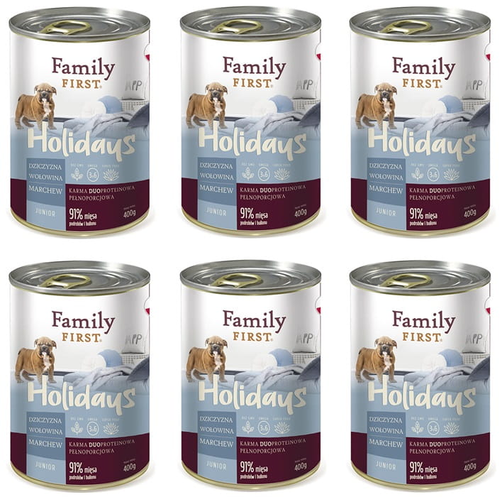 Family First dziczyzna, wołowina junior 400 g × 6