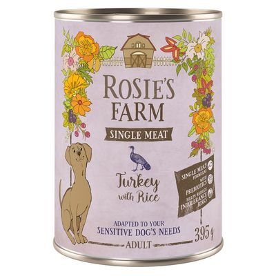 Rosie's Farm Single Meat indyk adult 395 g × 6