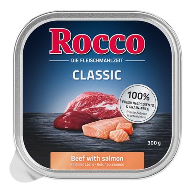 Rocco Classic wołowina, łosoś adult 300 g × 9