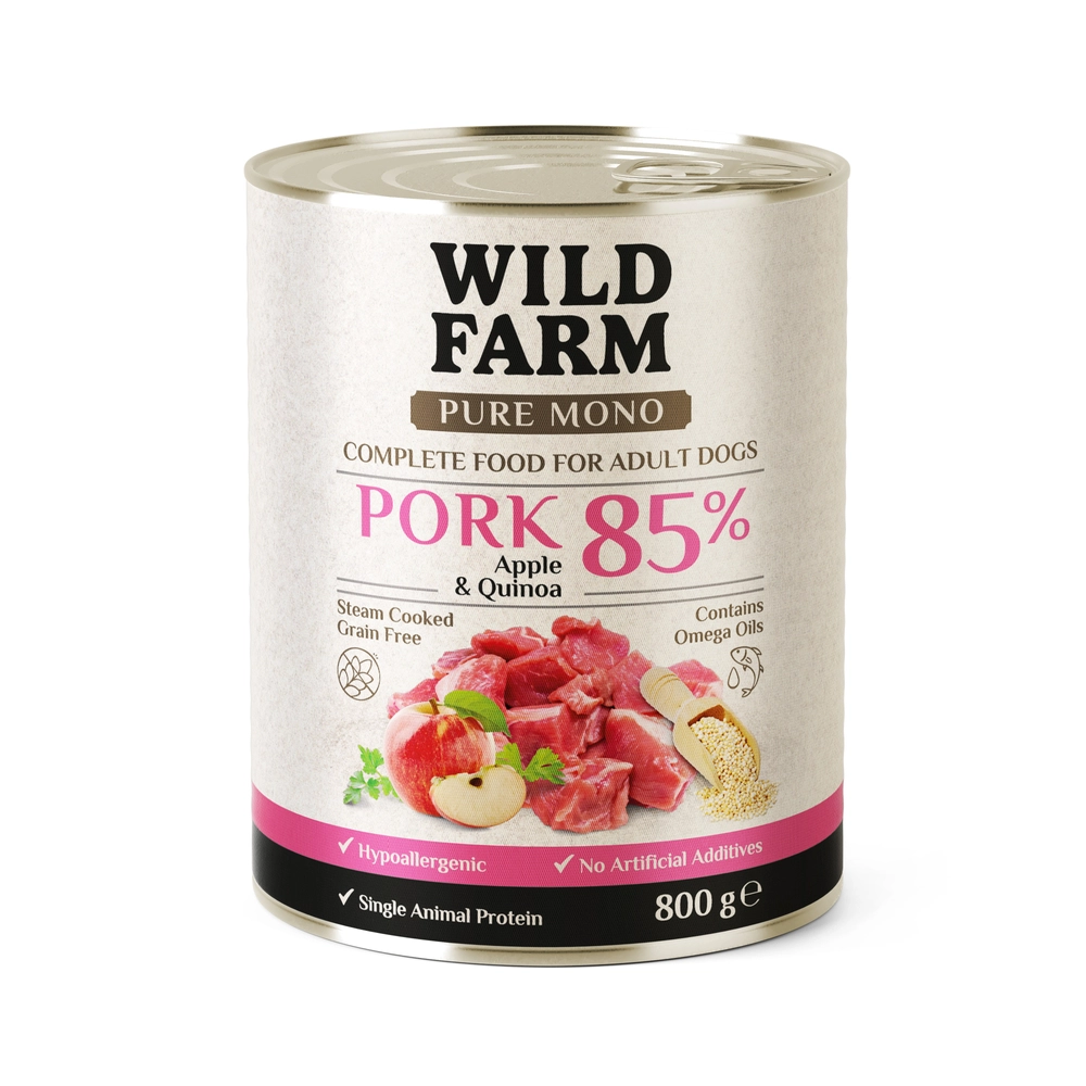 Wild Farm Pure Mono wieprzowina adult 800 g