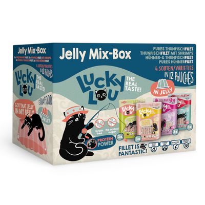 Lucky Lou Extrafood mix smaków w galaretce 70 g × 12