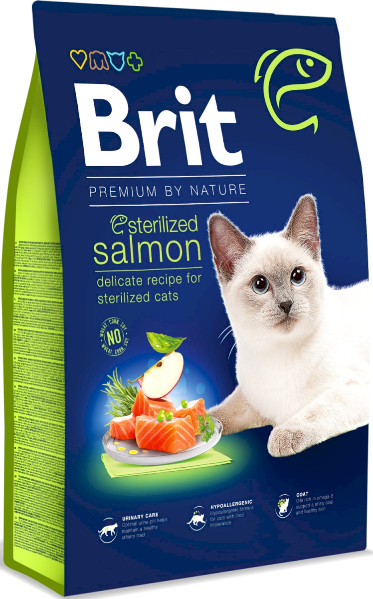 Brit Premium by Nature Sterilised łosoś adult 8 kg