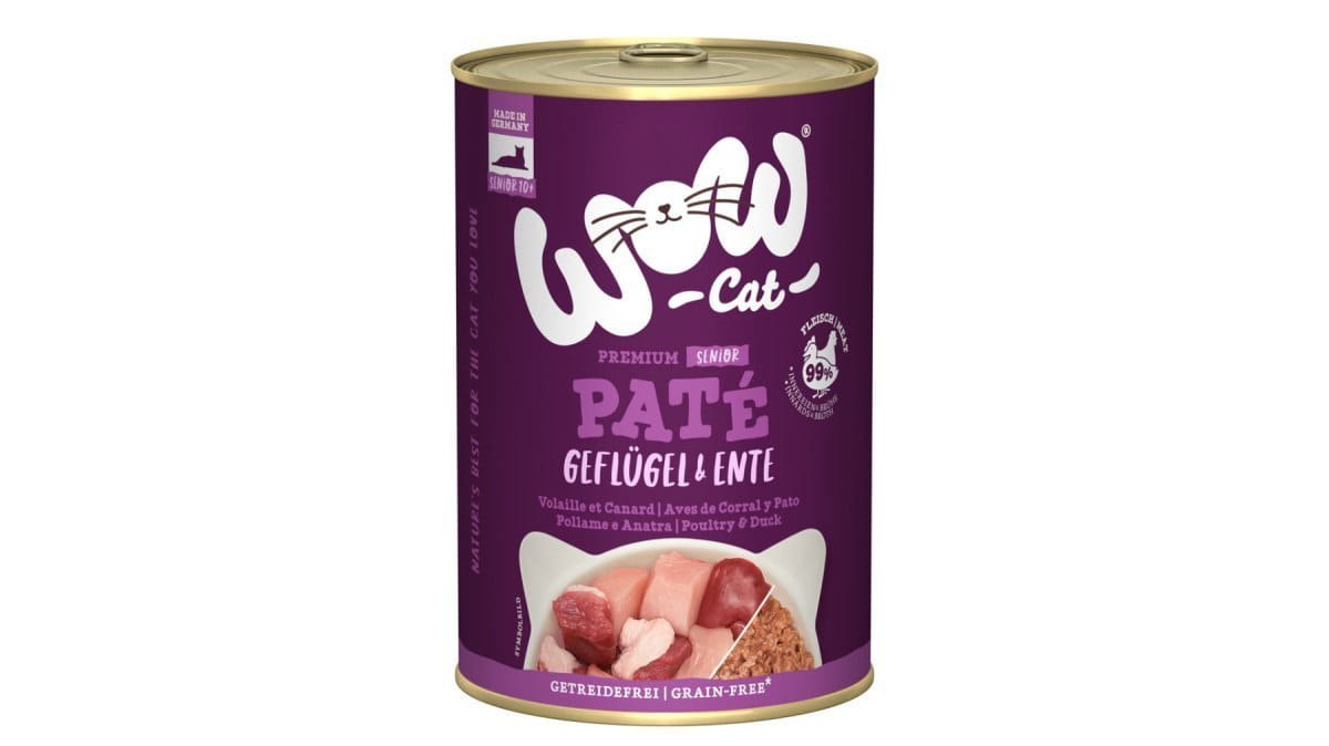 WOW Cat drób, kaczka pasztet senior 400 g
