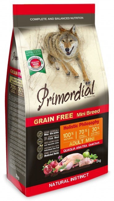 Primordial Dog Grain Free kaczka, przepiórka adult małe rasy 2 kg