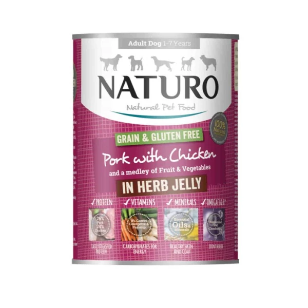 Naturo Grain & Gluten Free wieprzowina, kurczak adult 390 g