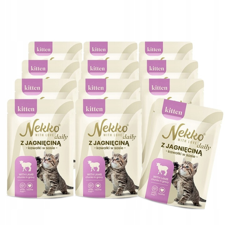 Nekko Daily jagnięcina w sosie kitten 85 g × 12