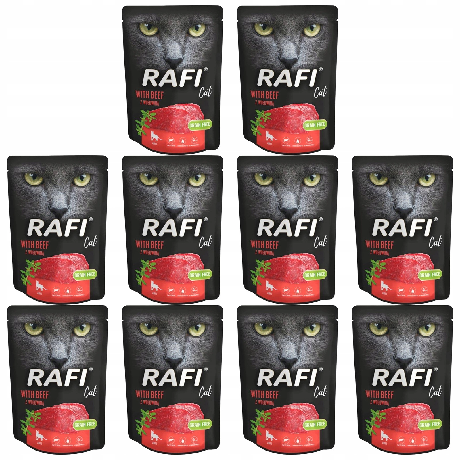 Rafi wołowina w sosie adult 300 g × 10
