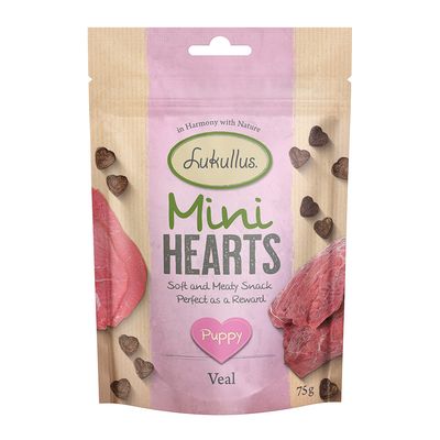 Lukullus Mini Hearts cielęcina, wołowina puppy 75 g
