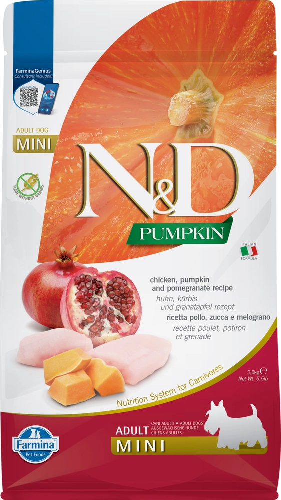 Farmina N&D Pumpkin kurczak adult małe rasy 2,5 kg