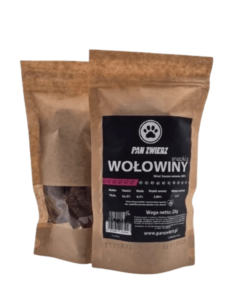 Pan Zwierz Naturalne Smaczki wołowina 25 g