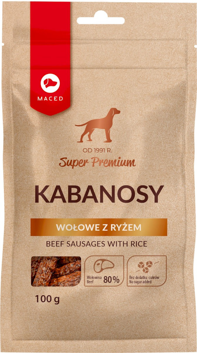 Maced Kabanosy wołowina z ryżem 100 g