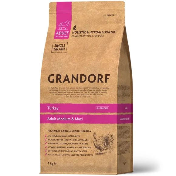 Grandorf indyk adult średnie rasy, duże rasy 1 kg