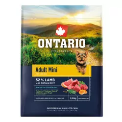 Ontario jagnięcina z ryżem adult małe rasy 2,25 kg