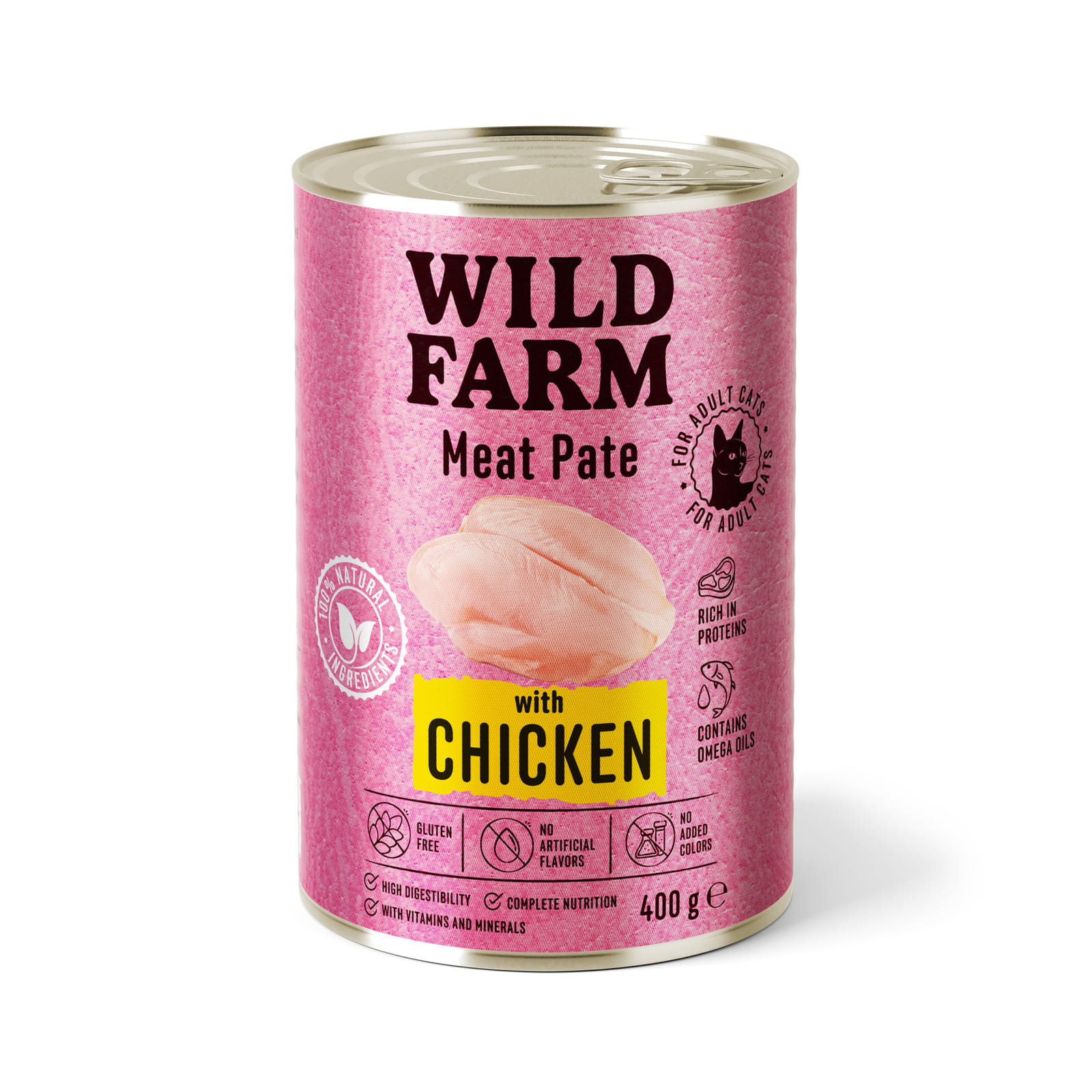 Wild Farm kurczak pasztet adult 400 g