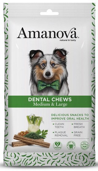 Amanova Dog Dental Chews średnie i duże rasy 180 g