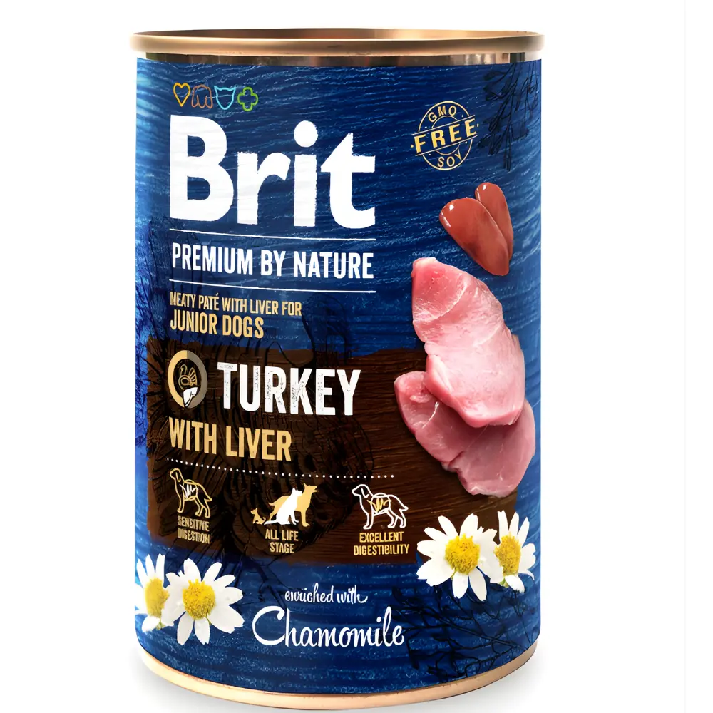 Brit Premium by Nature indyk, wątroba junior 400 g