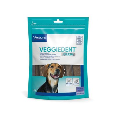 Virbac VeggieDent świeży oddech średnie rasy 26 g × 15