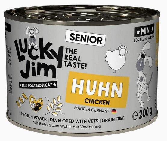 Lucky Jim Classic kurczak senior małe rasy 200 g
