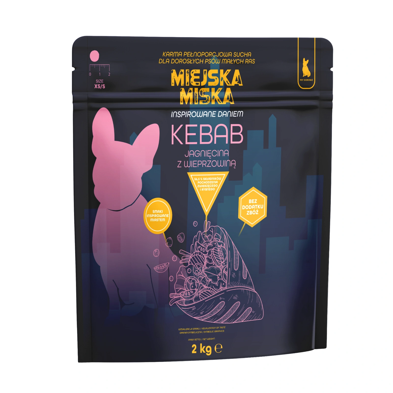 Gaczoo Miejska Miska jagnięcina adult małe rasy 2 kg